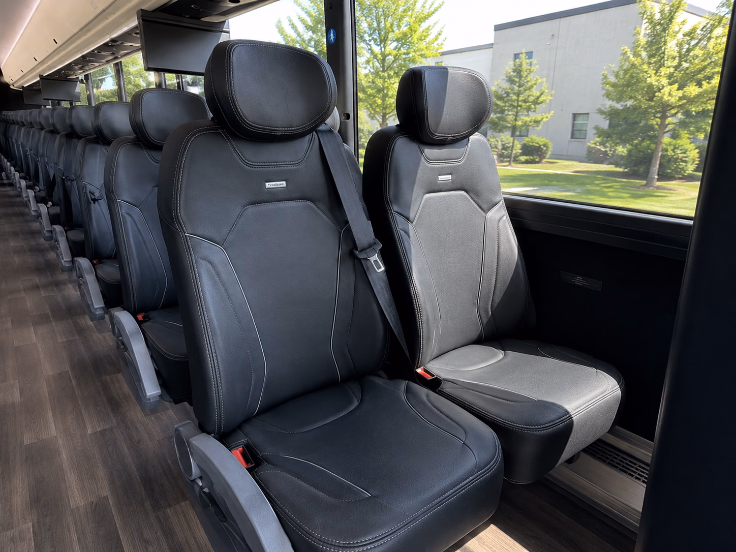 vista charter bus inside