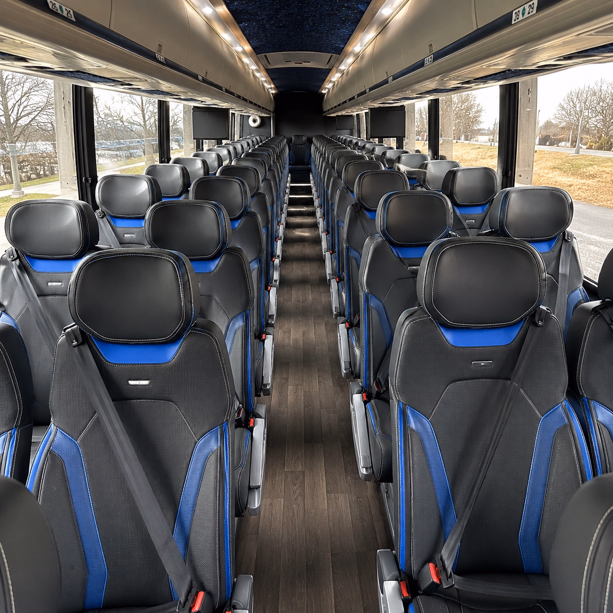 vista long distance transportation onboard seating