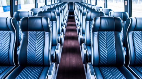 vista 50 passenger charter bus inside