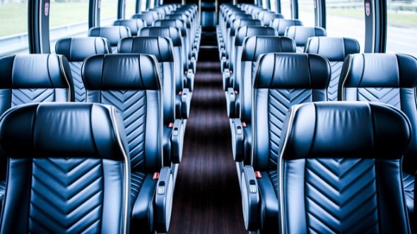 vista 55 passenger charter bus inside