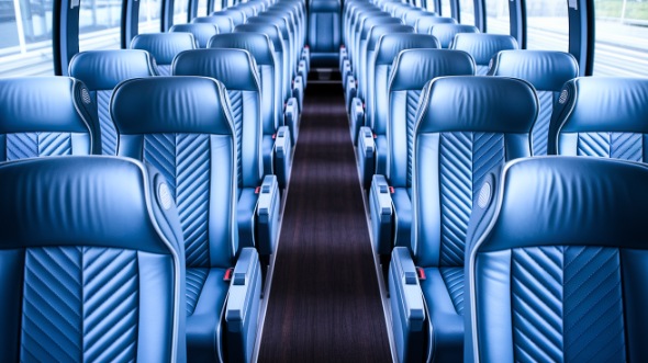 vista 55 passenger charter bus interior
