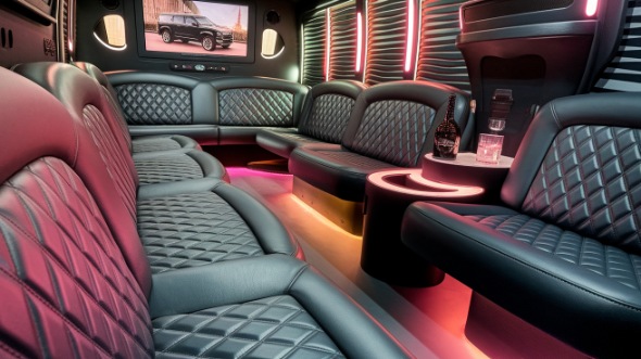 vista sprinter limo rental inside